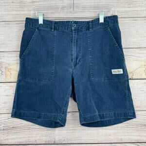 Banks Journal Corduroy Shorts Mens 32 Blue Stretch Elastic Waist